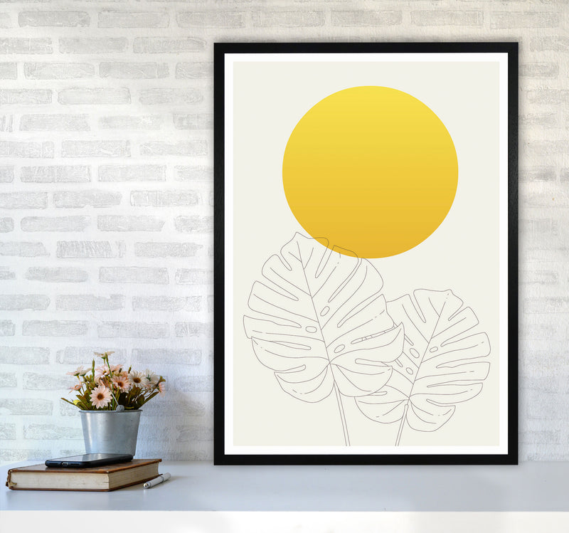 Botanical Yellow 1 Art Print by Jason Stanley A1 White Frame
