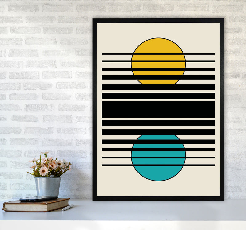 Geometric Suns III Art Print by Jason Stanley A1 White Frame