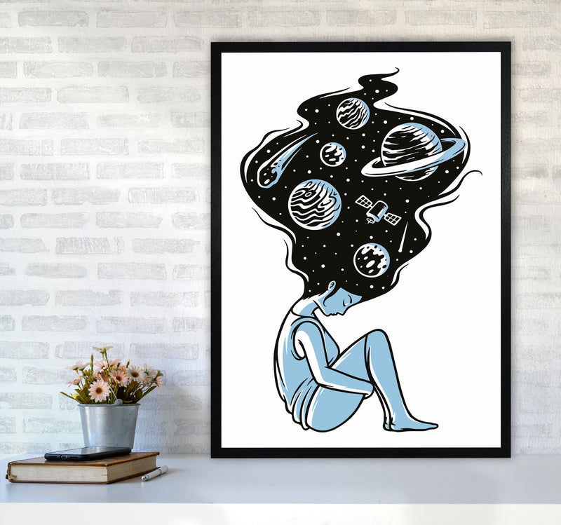 Head In The Clouds Art Print by Jason Stanley A1 White Frame