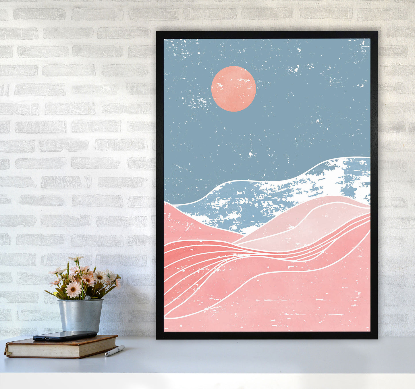 Washed Out Sunrise Art Print by Jason Stanley A1 White Frame