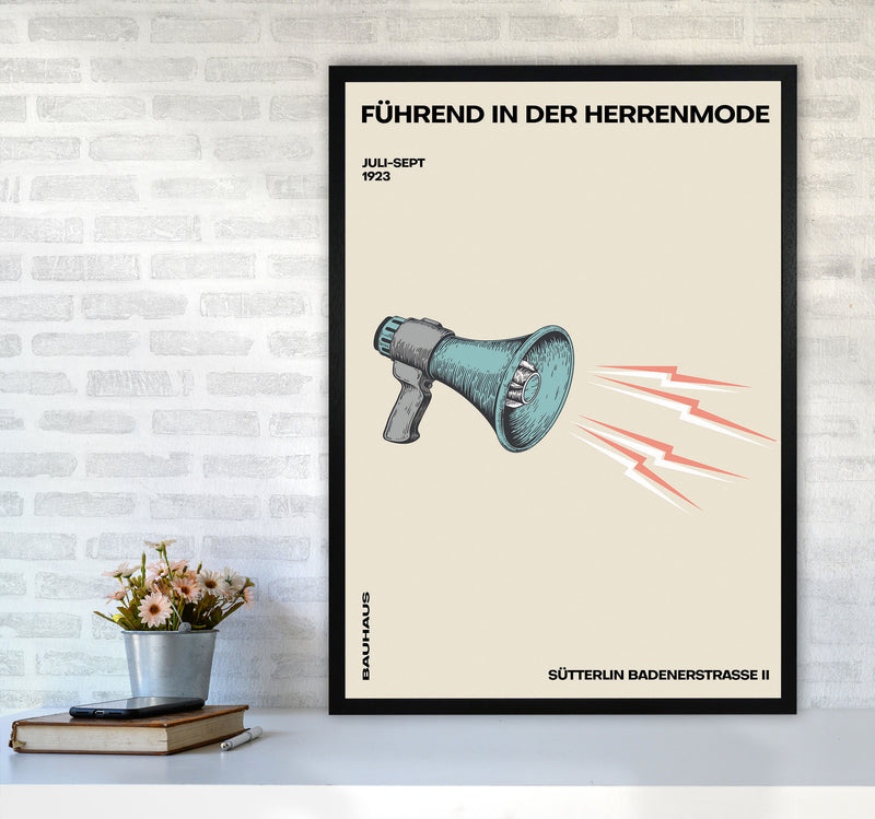 Bauhaus Megaphone Art Print by Jason Stanley A1 White Frame