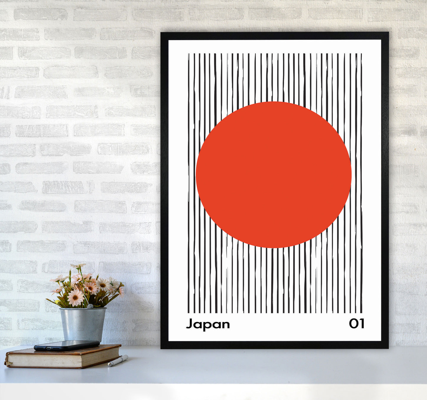 Japan Midcentury Art Print by Jason Stanley A1 White Frame