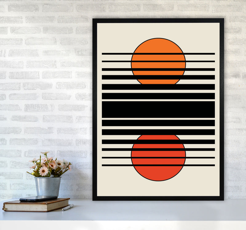 Geometric Suns II Art Print by Jason Stanley A1 White Frame