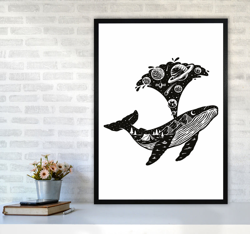 Humpback Universe Art Print by Jason Stanley A1 White Frame