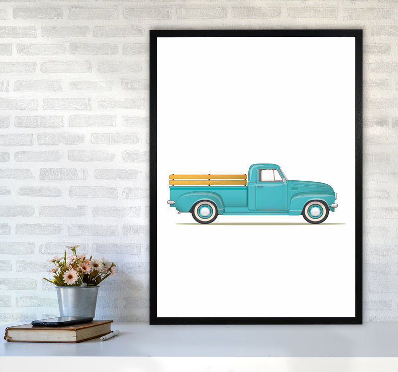 Old Trusty Pickup Art Print by Jason Stanley A1 White Frame