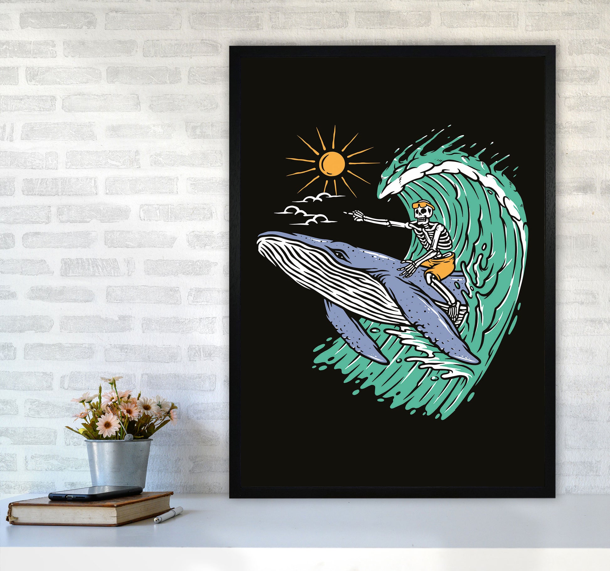 Going Straight! Art Print by Jason Stanley A1 White Frame