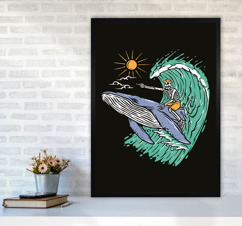 Going Straight! Art Print by Jason Stanley A1 White Frame