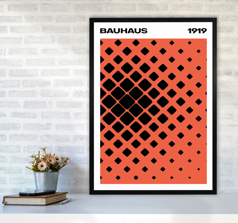 Bauhaus 1919 Red Art Print by Jason Stanley A1 White Frame