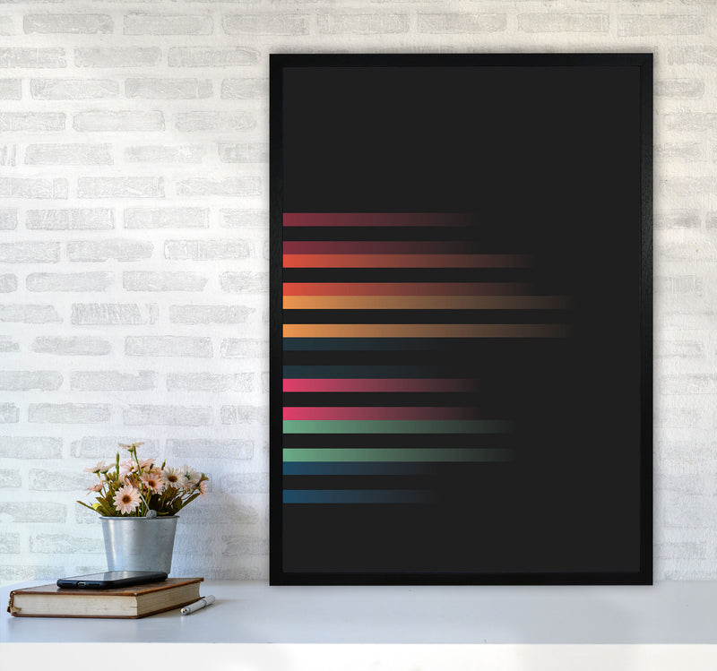 Faded Stripes 1 Art Print by Jason Stanley A1 White Frame