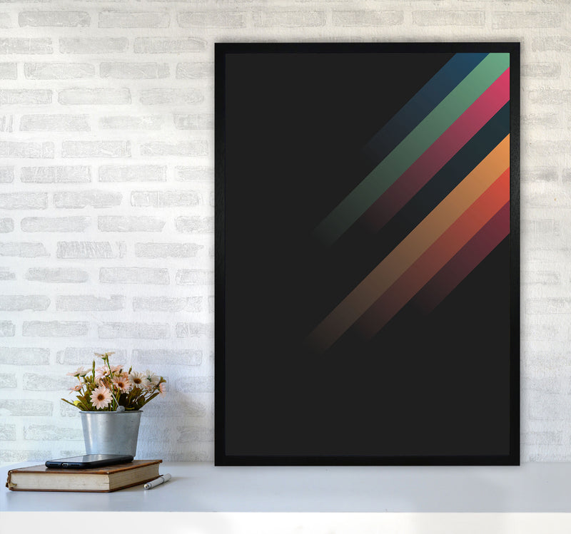 Faded Stripes 2 Art Print by Jason Stanley A1 White Frame