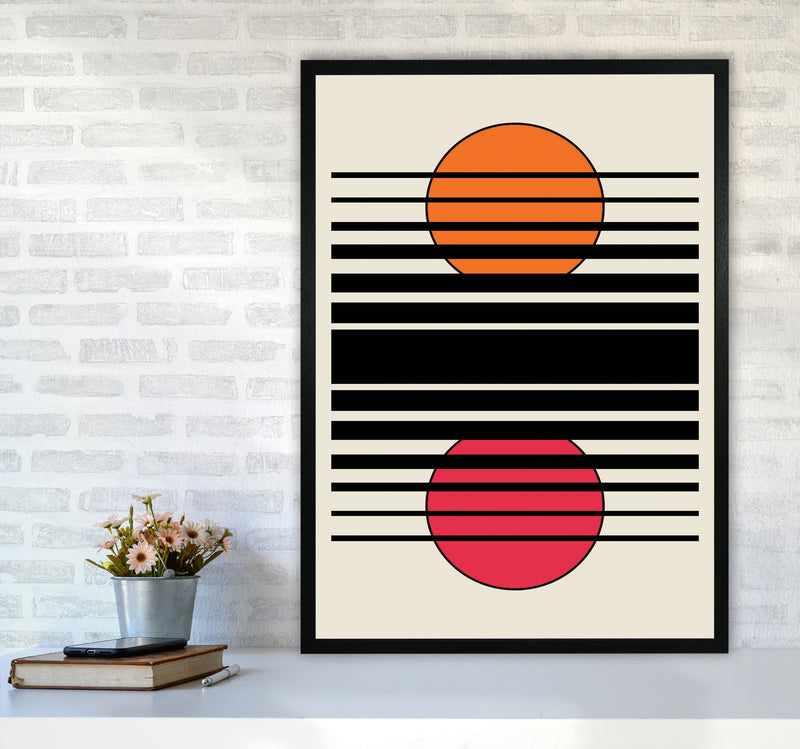 Geometric Suns Art Print by Jason Stanley A1 White Frame