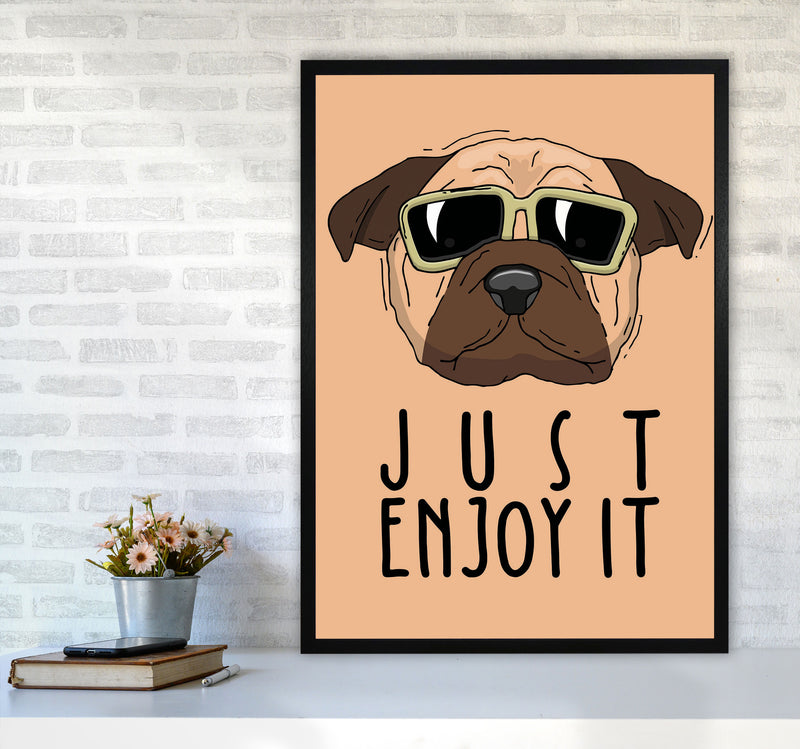 Just Enjoy It Art Print by Jason Stanley A1 White Frame