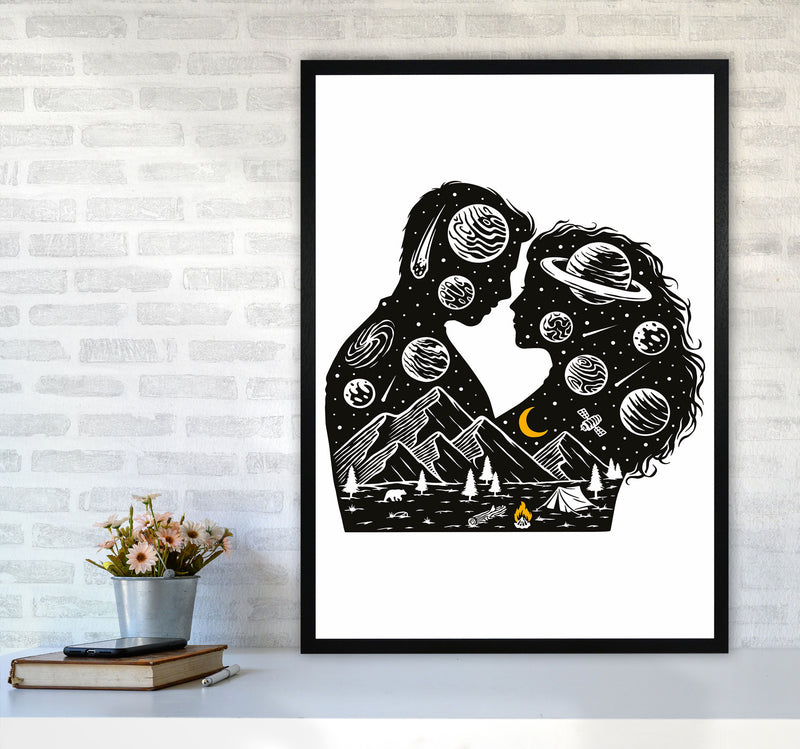 Galactic Love Art Print by Jason Stanley A1 White Frame