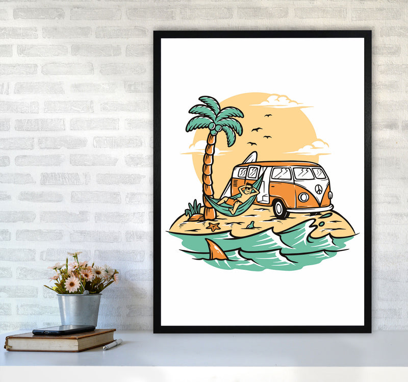 The Good Life Art Print by Jason Stanley A1 White Frame