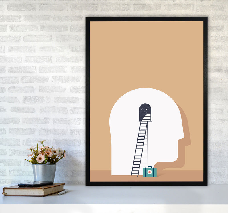 To The Rescue Art Print by Jason Stanley A1 White Frame