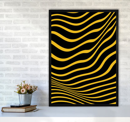 Yellow Vibes Art Print by Jason Stanley A1 White Frame