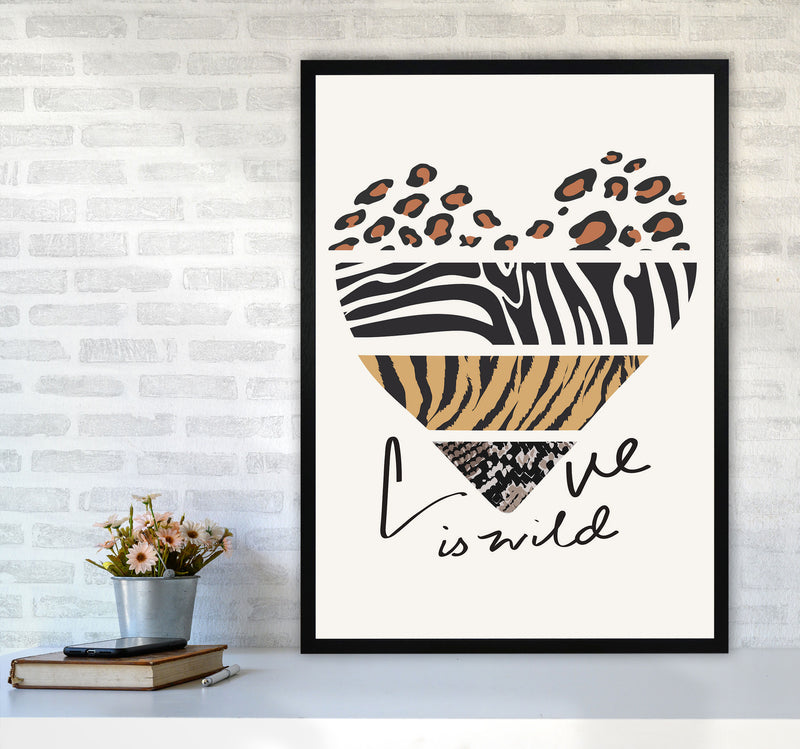 Love Is Wild Art Print by Jason Stanley A1 White Frame