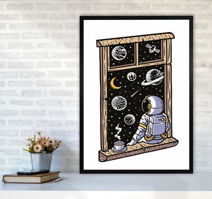 Planet Views Art Print by Jason Stanley A1 White Frame