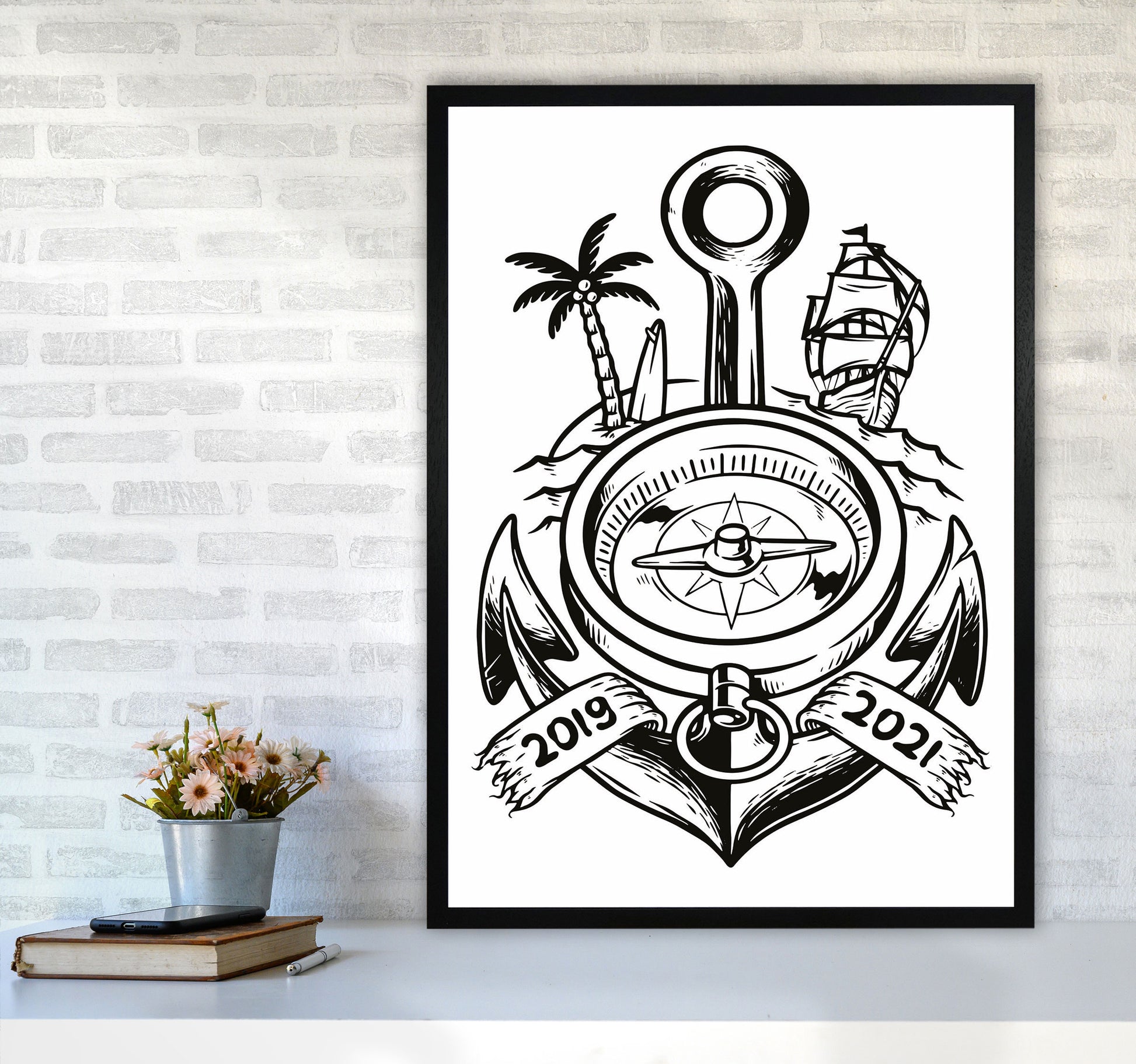 Yarrrrrrrrrr Art Print by Jason Stanley A1 White Frame