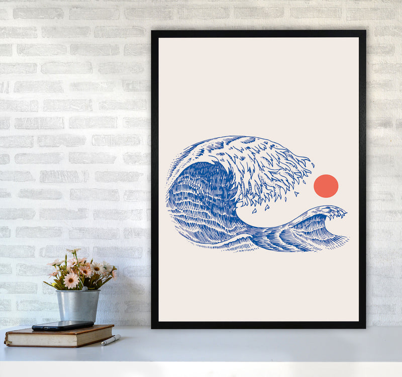 The Wave II Art Print by Jason Stanley A1 White Frame