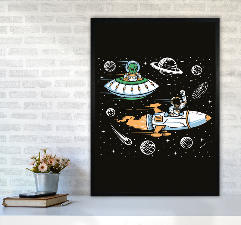 Space Rage Art Print by Jason Stanley A1 White Frame