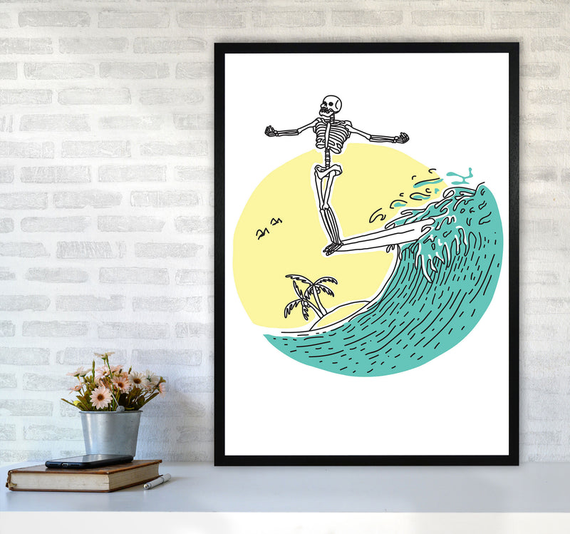 Hang 10 Zen Art Print by Jason Stanley A1 White Frame
