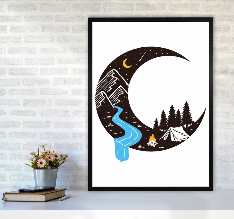 Moon River Art Print by Jason Stanley A1 White Frame