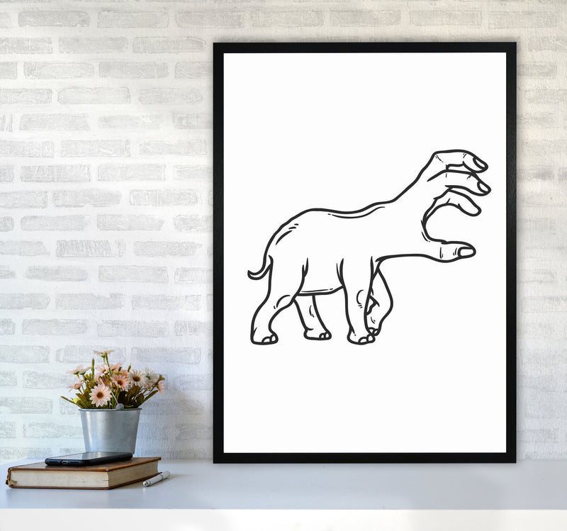 Hand-Head Art Print by Jason Stanley A1 White Frame