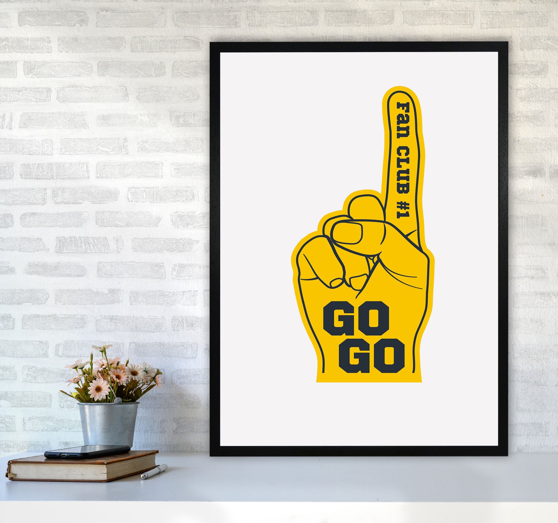 Fan Club Art Print by Jason Stanley A1 White Frame