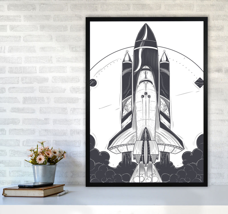 Blastoff! Art Print by Jason Stanley A1 White Frame