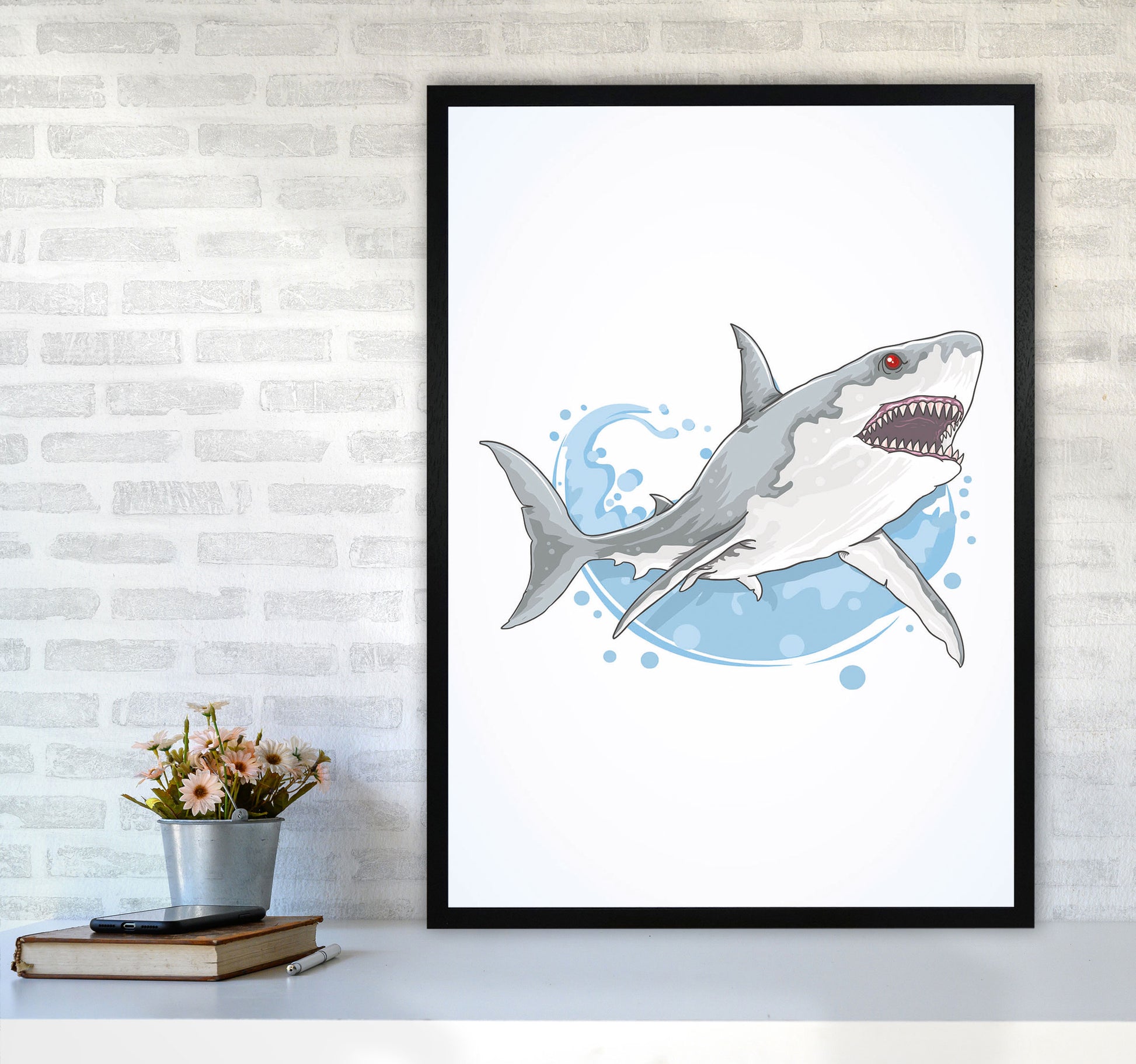 Rarrrrr!! Art Print by Jason Stanley A1 White Frame