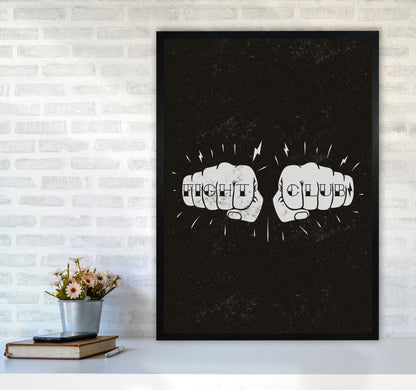 Fight Club Art Print by Jason Stanley A1 White Frame
