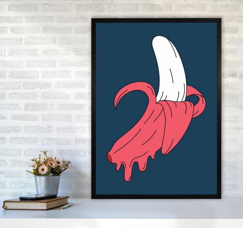 Melting Banana Art Print by Jason Stanley A1 White Frame
