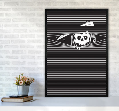 The Grim Reaper Art Print by Jason Stanley A1 White Frame
