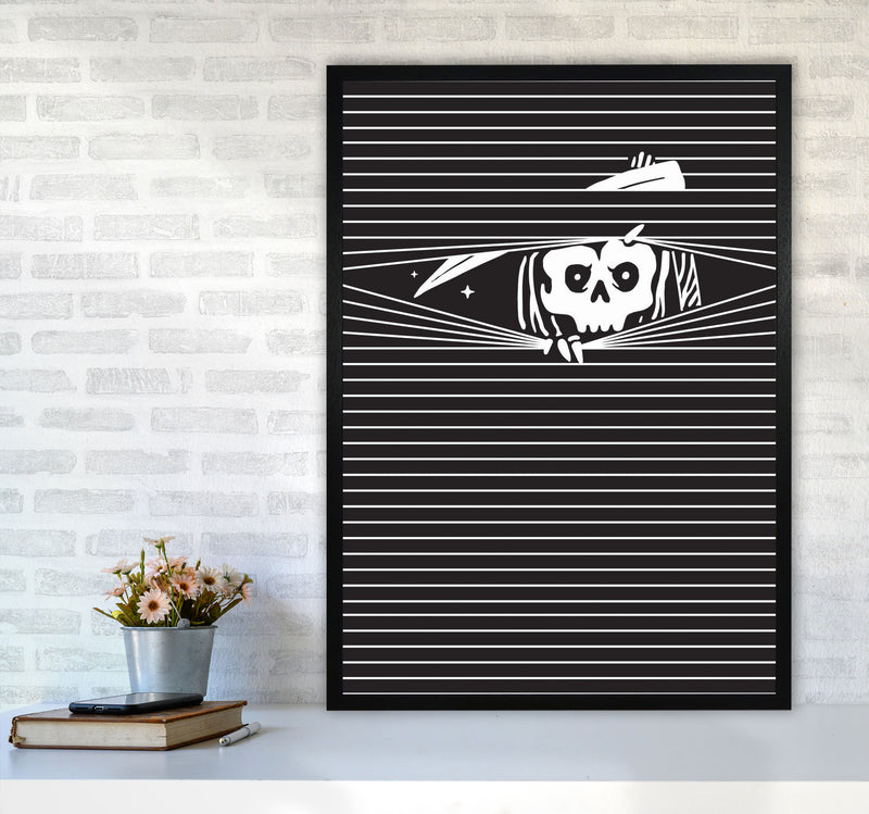 The Grim Reaper Art Print by Jason Stanley A1 White Frame
