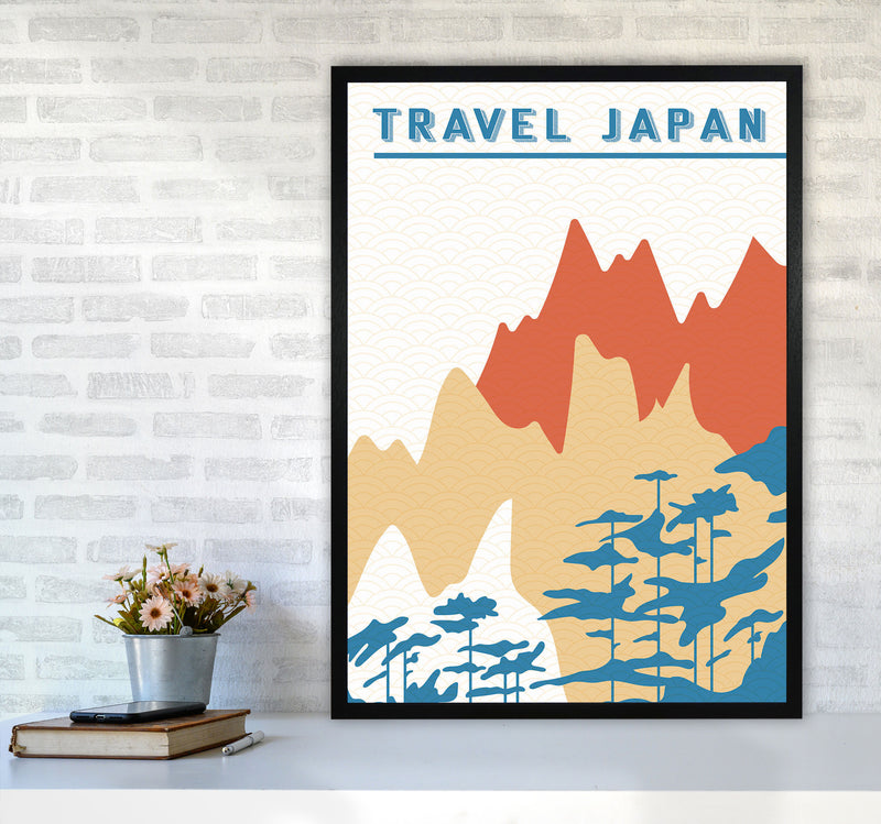 Traval Japan Minimilism III Art Print by Jason Stanley A1 White Frame