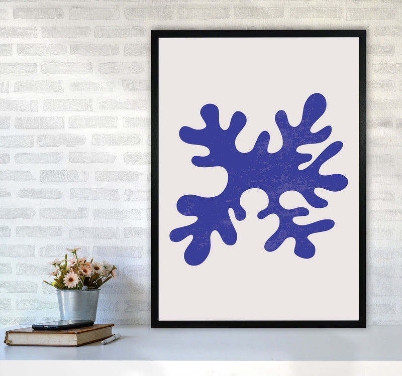Abstract Blue Algae Art Print by Jason Stanley A1 White Frame
