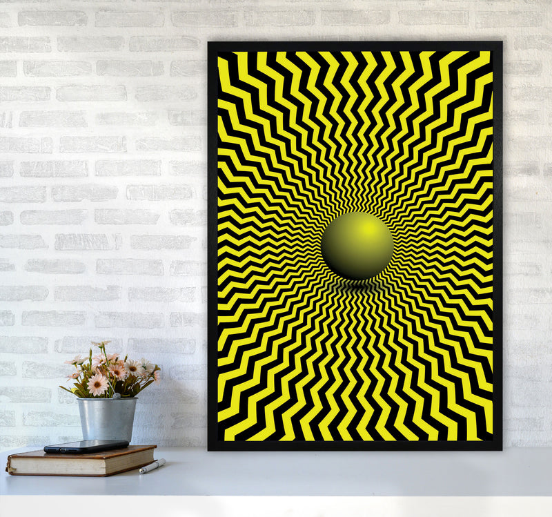 Optical Illusion Art Print by Jason Stanley A1 White Frame