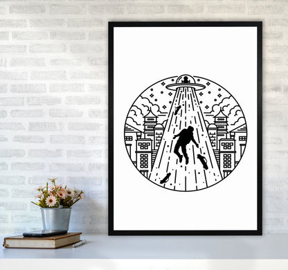 Alien Invasion Art Print by Jason Stanley A1 White Frame