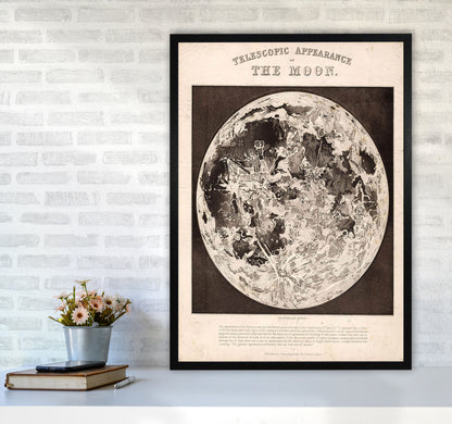Telescopic Appearance Of The Moon Art Print by Jason Stanley A1 White Frame