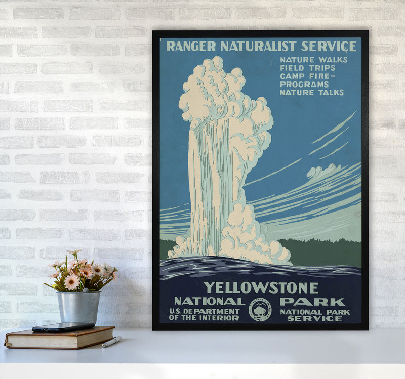 Yellowstone National Park Art Print by Jason Stanley A1 White Frame