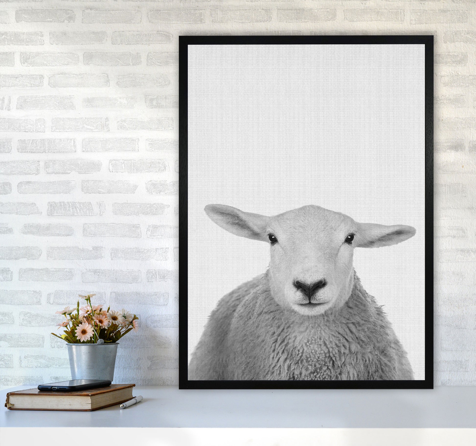 Trust This Wise Sheep Art Print by Jason Stanley A1 White Frame