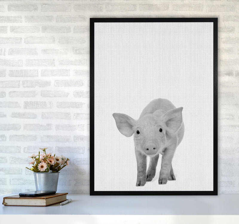 The Cutest Pig Art Print by Jason Stanley A1 White Frame