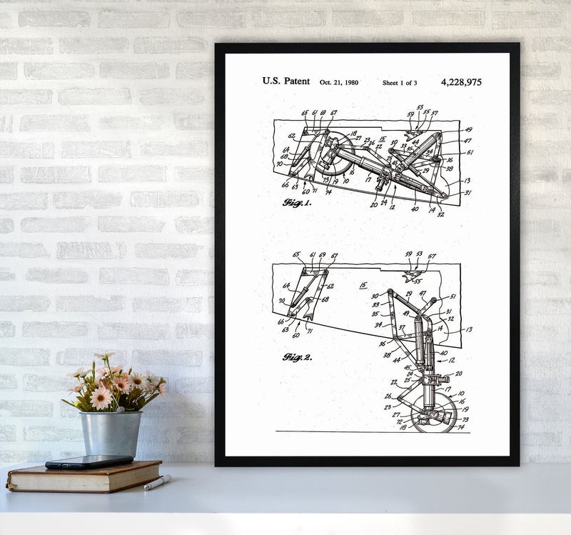 Airplane Landing Gear Patent Art Print by Jason Stanley A1 White Frame