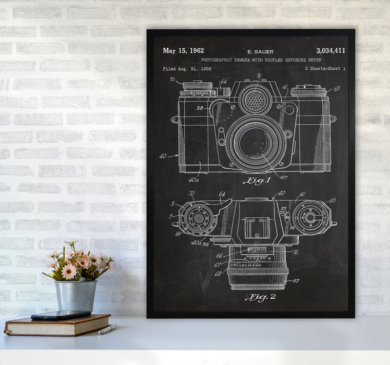 Vintage Camera Patent Art Print by Jason Stanley A1 White Frame