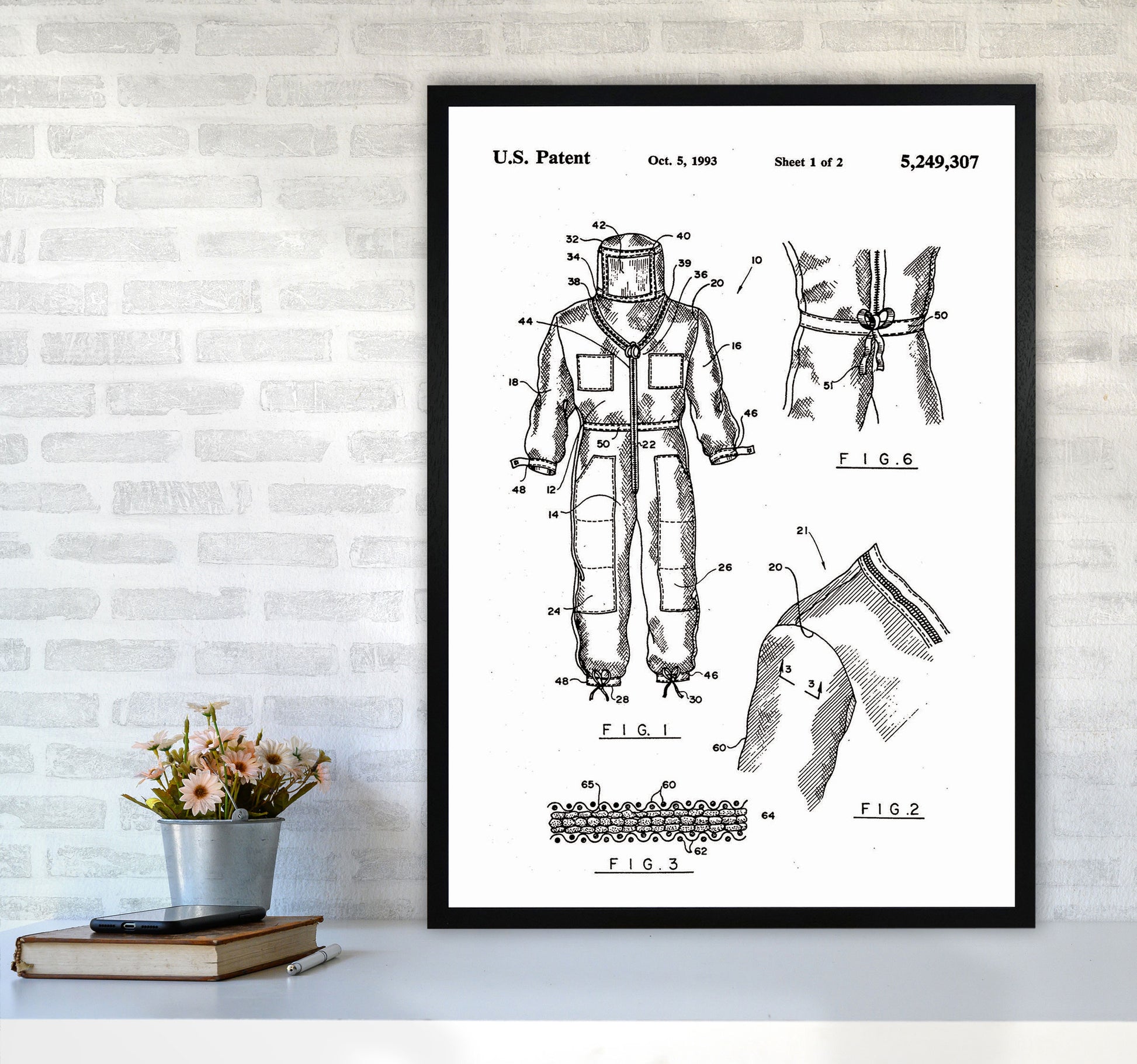 Bee Keeper Suit Patent Art Print by Jason Stanley A1 White Frame