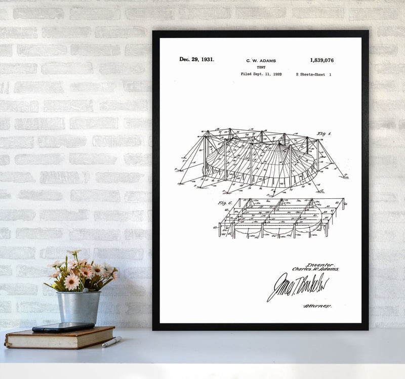 Carnival Tent Patent Art Print by Jason Stanley A1 White Frame