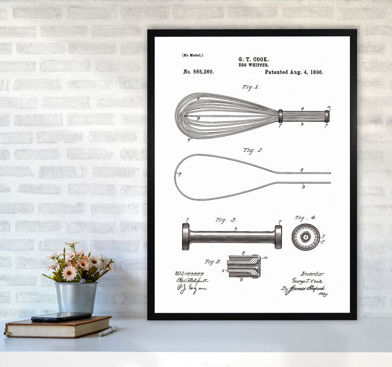 Egg Whipper Patent Art Print by Jason Stanley A1 White Frame