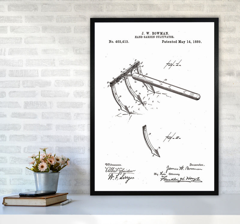 Garden Tool Patent Art Print by Jason Stanley A1 White Frame