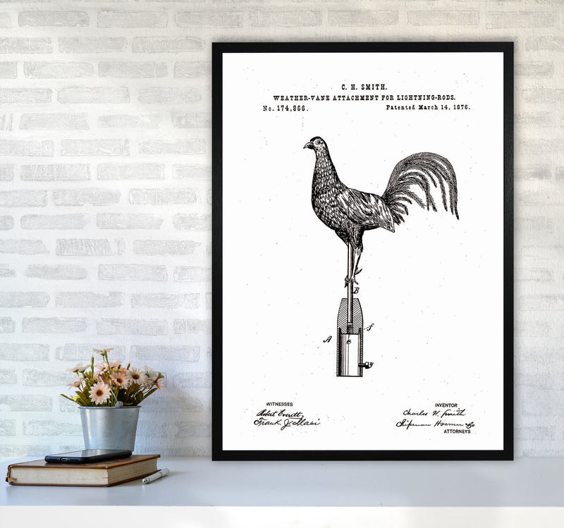 Weather Vane Patent Art Print by Jason Stanley A1 White Frame